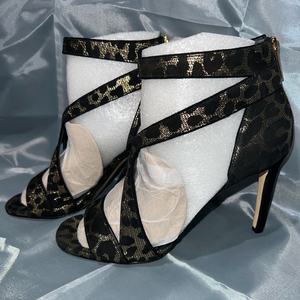 MICHAEL Michael Kors Black and Gold Heels
